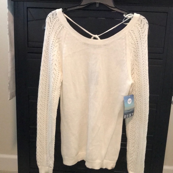 Brand new Roxy White Sweater size L - Picture 1 of 3